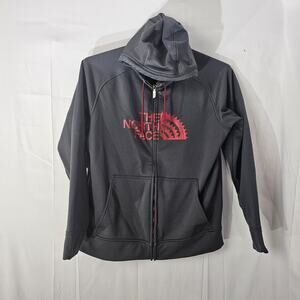 The North Face Hoodie Mens Medium Black Cryptic Full Zip Sweatshirt Chain Gear
